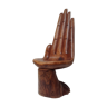 Wooden chair carved in the shape of a hand 1960