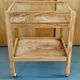Natural wood rolling trolley