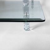 Table basse en lucite et verre, style moderniste, années 1970
