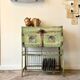Storage cabinet in water green metal