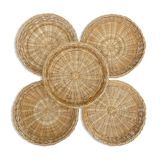 Braided round panières