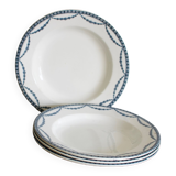 Lot de 4 assiettes terre de fer salins