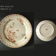 7 flat plates in earthenware from Sarreguemines U&C "Carmen"