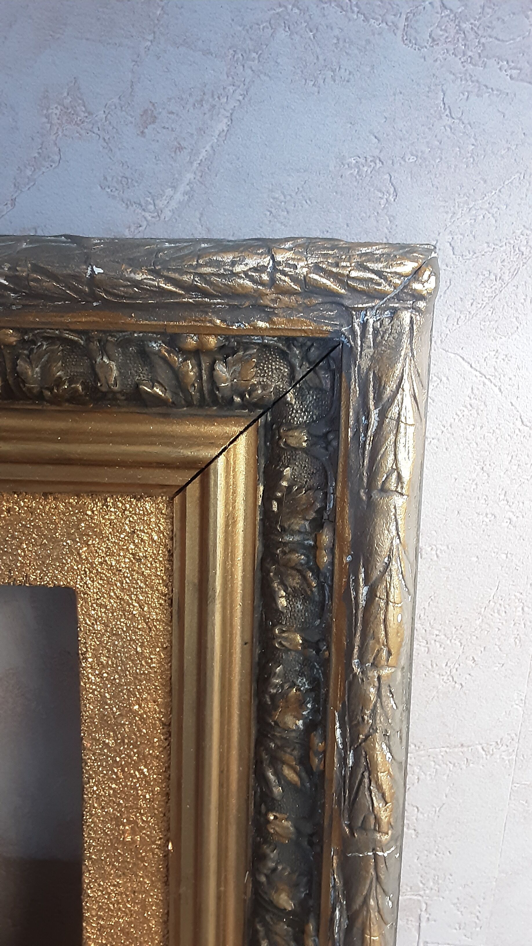 Wood frame and old plaster