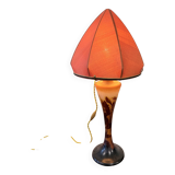 Art Nouveau mushroom lamp – Émile Gallé – Floral pansy decoration