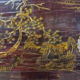 Vintage Chinese cabinet (red/gold) traditional scene bohomian