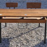 Double school desk, 50s/60s