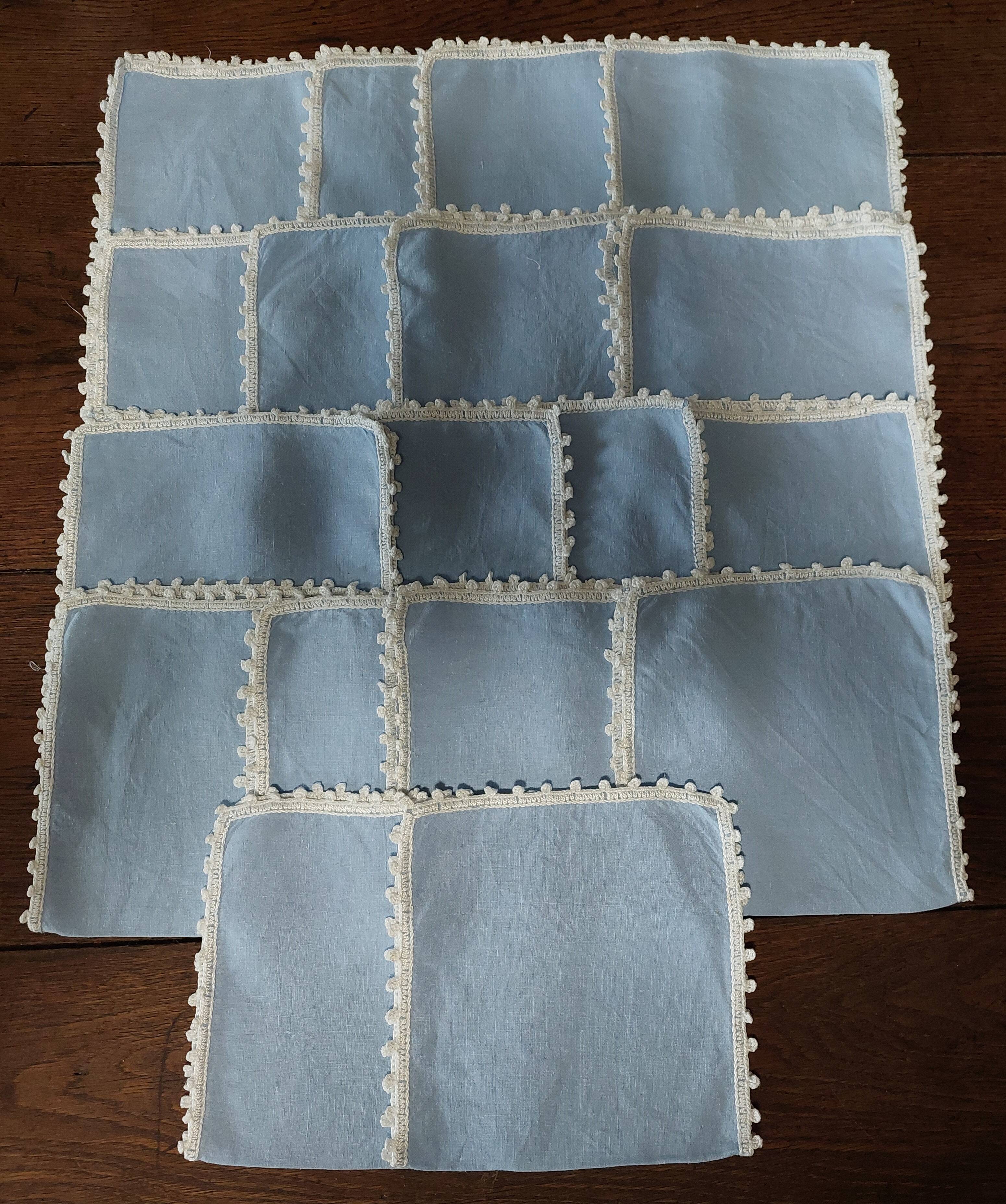Table linen tablecloth eighteen napkins eighteen coasters