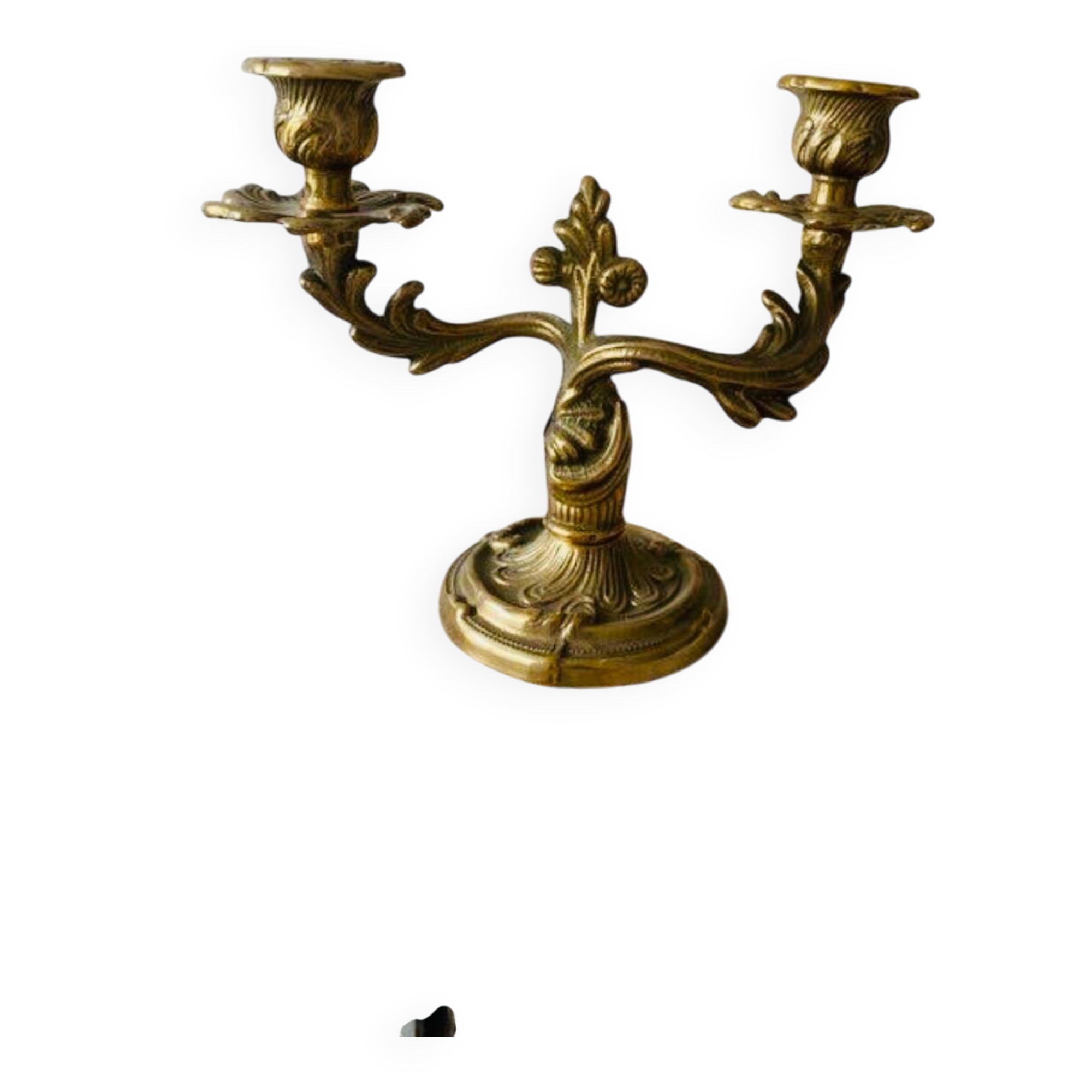 Antique brass candlestick