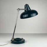 Green metal industrial desk lamp, Italy, 1960s