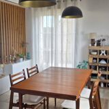 Scandinavian extendable teak table