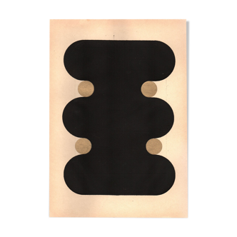 Original abstract collage dated and signed without frame