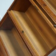 German oak bookcase with folding doors, ca 1900