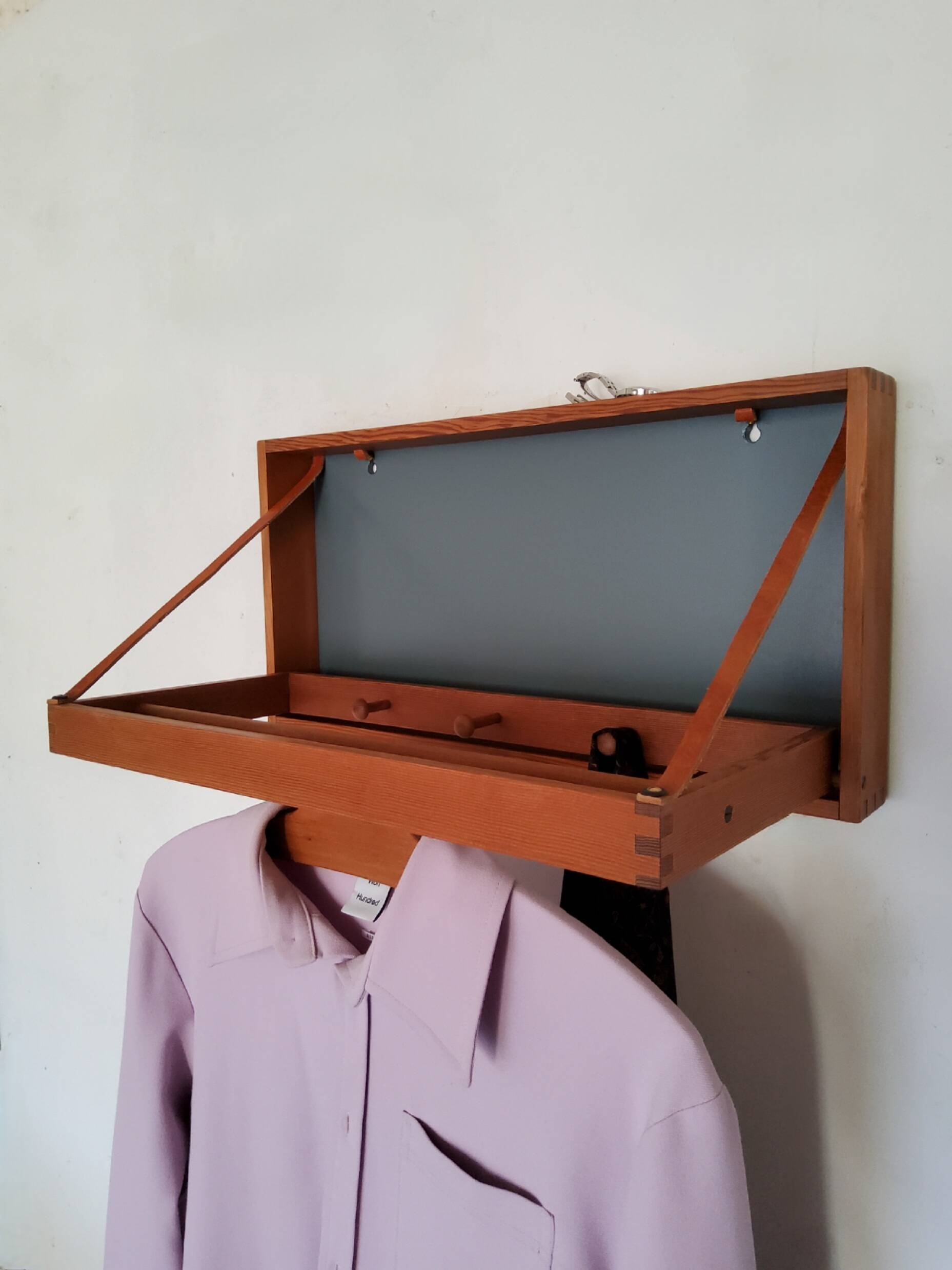 Scandinavian coat rack in solid teak Denmark 1960s