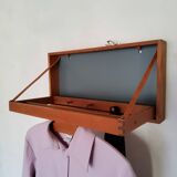Scandinavian coat rack in solid teak Denmark 1960s
