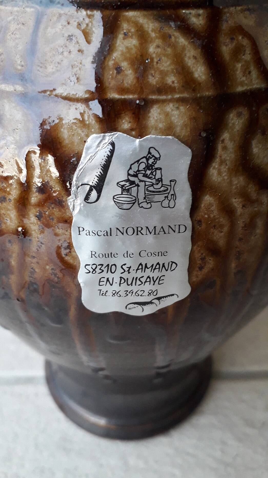 Saint Amand Normandy stoneware pitcher