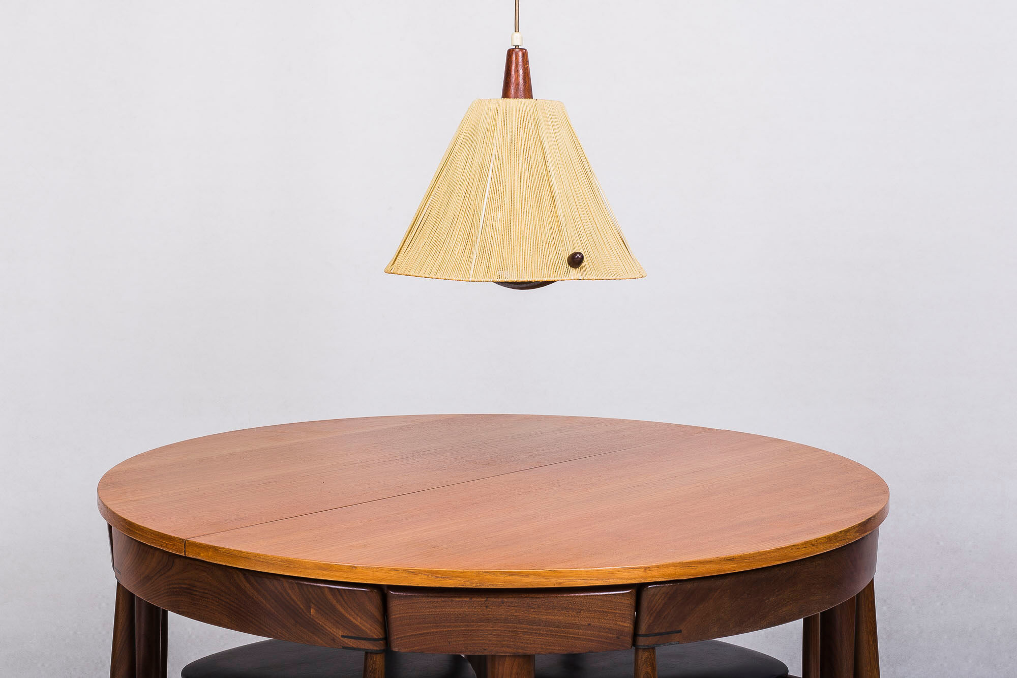 raffia pendant lamp from Temde, 1960s