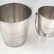 Champagne bucket and ice bucket, Luc Lanel for Christofle model Ondulation.