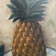 Painting old still life with pineapple twentieth