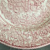 Set of 10 flat plates in English earthenware, EIT England, country décor