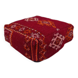 Handmade Berber pouf in wool 60 X 60 X 20 CM
