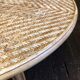 Vtg Mid Century Round Circular Wicker Bamboo Bamboo Table Dining rattan Tiki