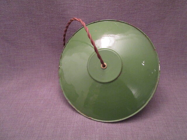 Old hanging in green enamelled sheet metal
