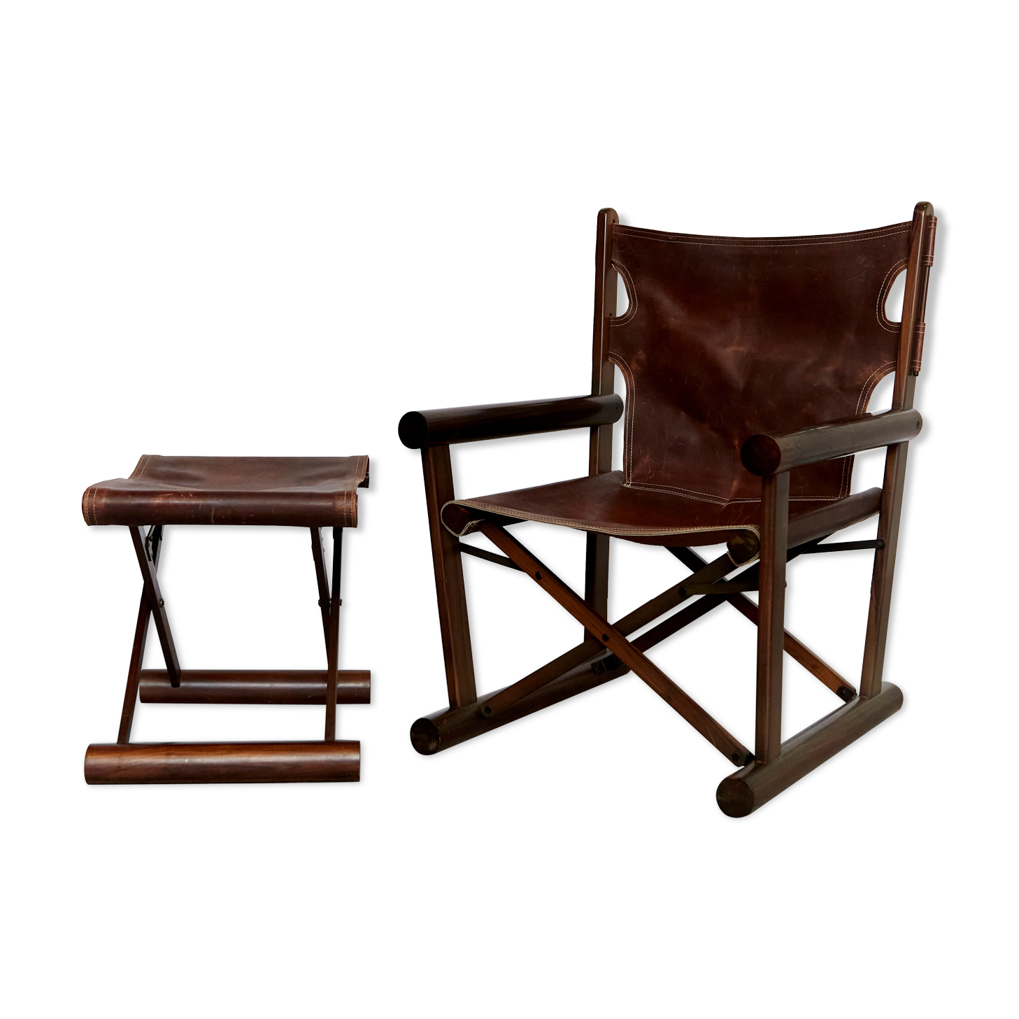 Sergio rodriguez folding chair & ottomane for oca