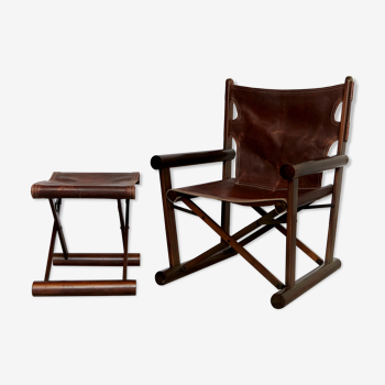 Sergio rodriguez folding chair & ottomane for oca