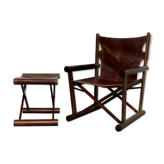 Sergio rodriguez folding chair & ottomane for oca