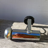 Pair of chrome metal wall lights from the 1970s.