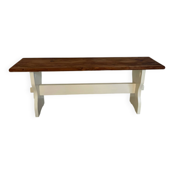 Banc de ferme vintage bois massif