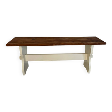 Banc de ferme vintage bois massif