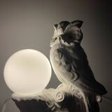 Ceramic owl lamp
