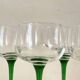 French service of green bottle glass wine glasses, Alsace 1970.