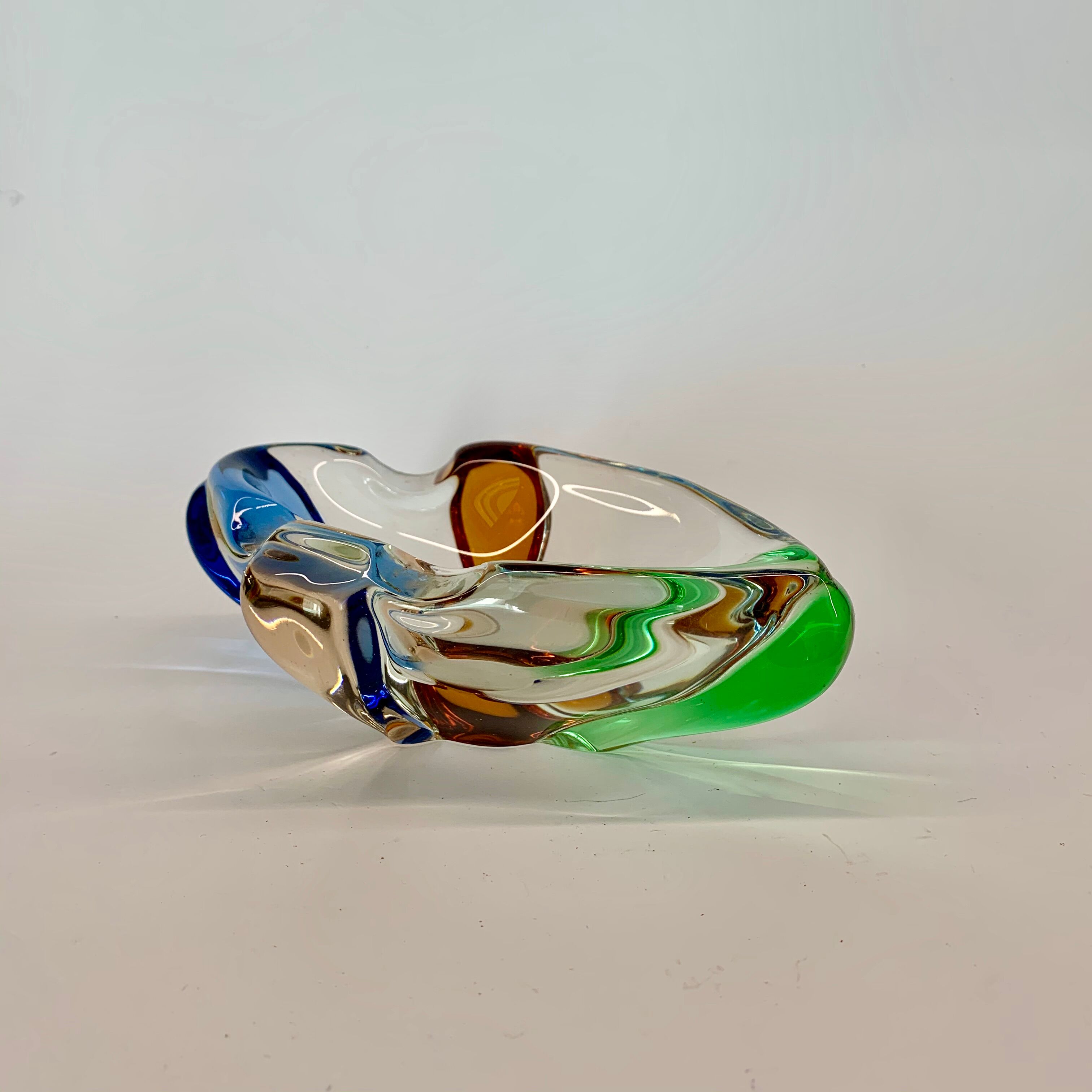 aSHTRAY by F. Zemek, Mstisov Karlovarske Sklo, Czechoslovakia, 1960s