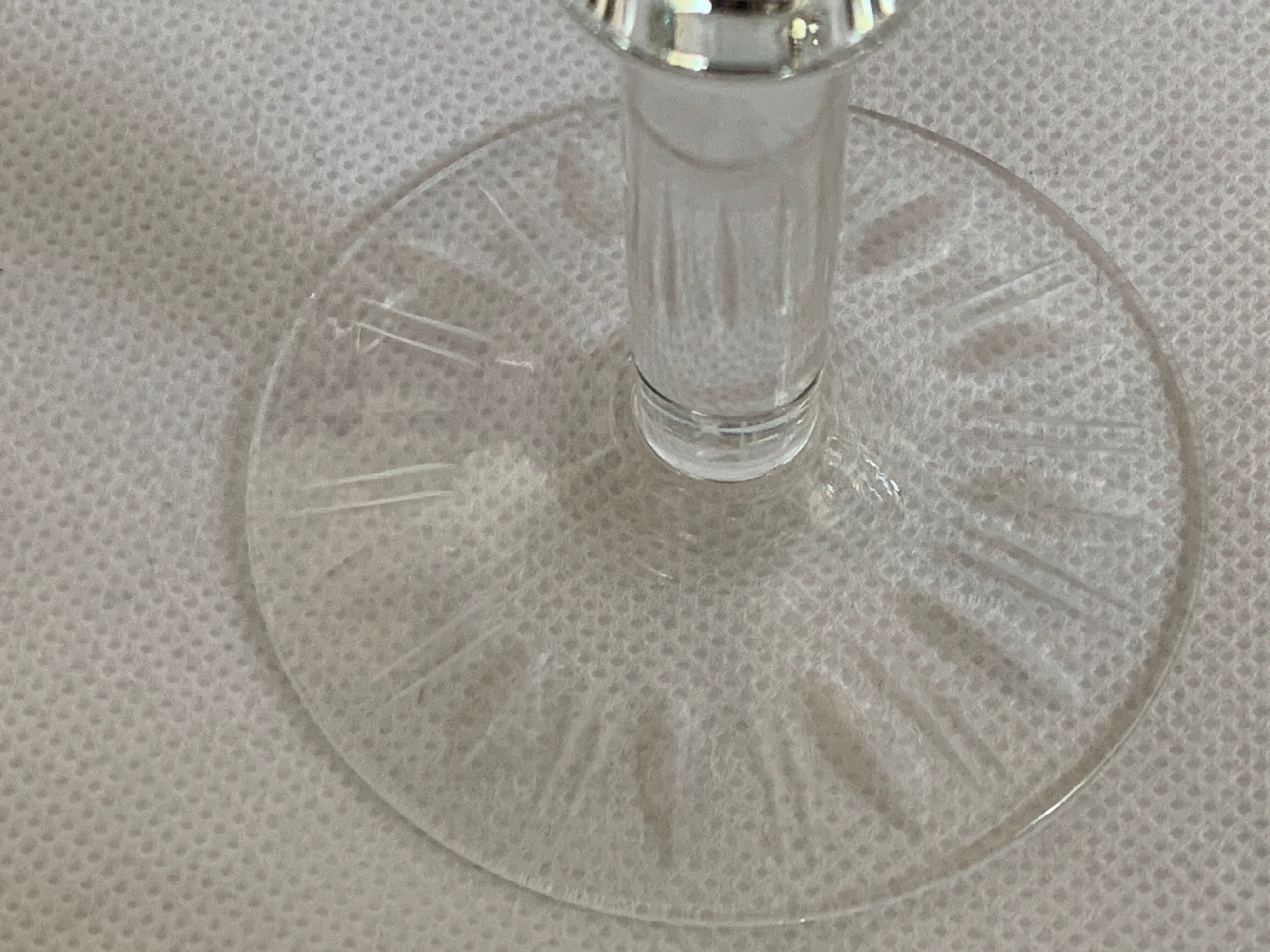 3 Verres en cristal sur pied pour vin blanc