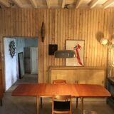 Scandinavian table with extensions-60 's