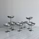 10 coupelles sur pied en inox
