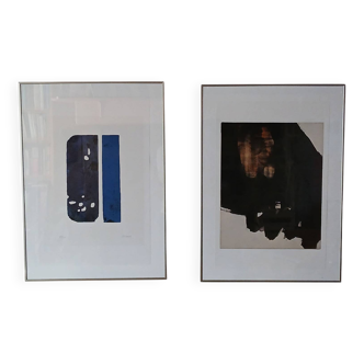 Pierre soulages d'après eau forte xxx 67/100 et peinture 1er juin 1964