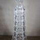 Vintage cut glass pedestal vase