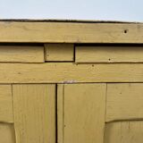 Antique butter yellow kitchen sideboard, late 19th - early 20th century.