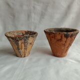 Old terracotta sap pots