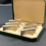 Complete set of 6 vintage metal menu holders 1960-1970