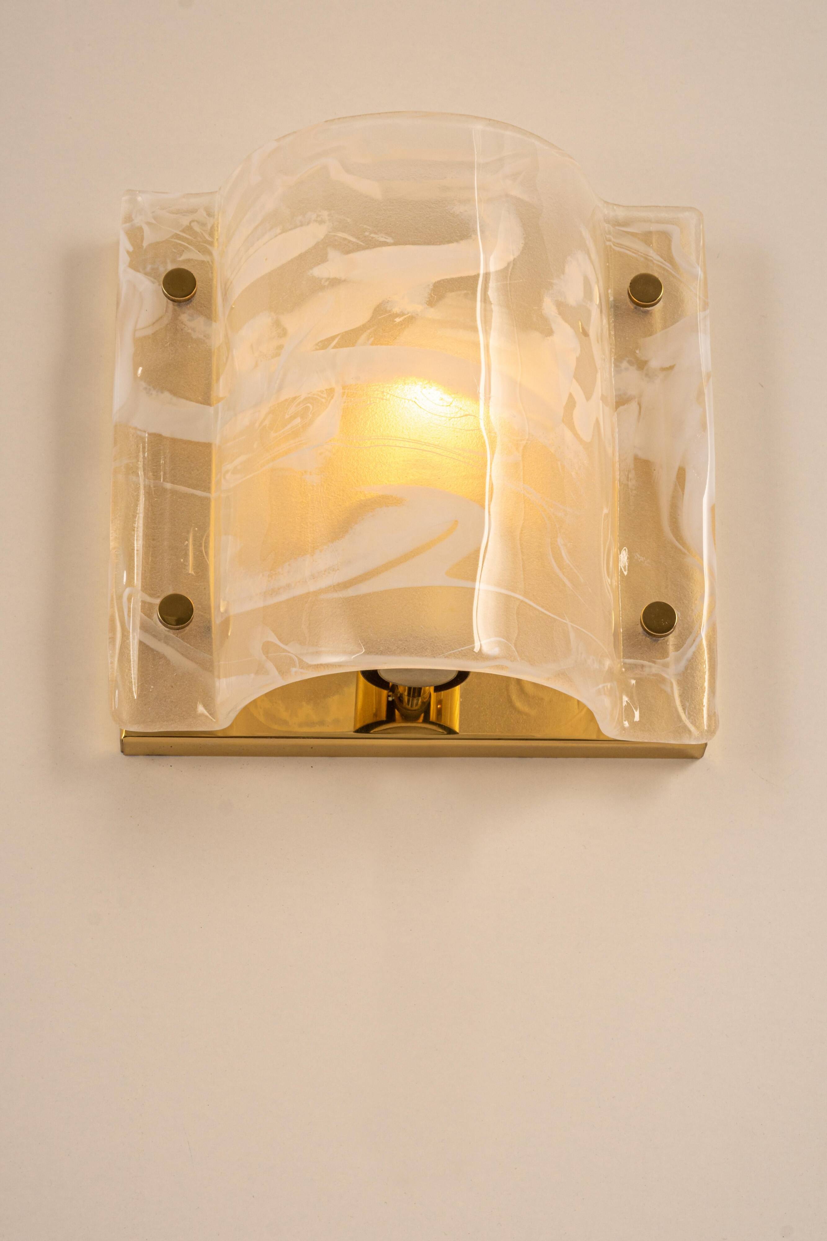 Murano glass wall sconce by Hillebrand, Germany, 1970s