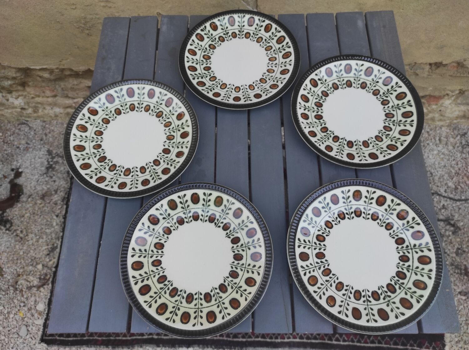10 flat plates Boch la Louvière 60s
