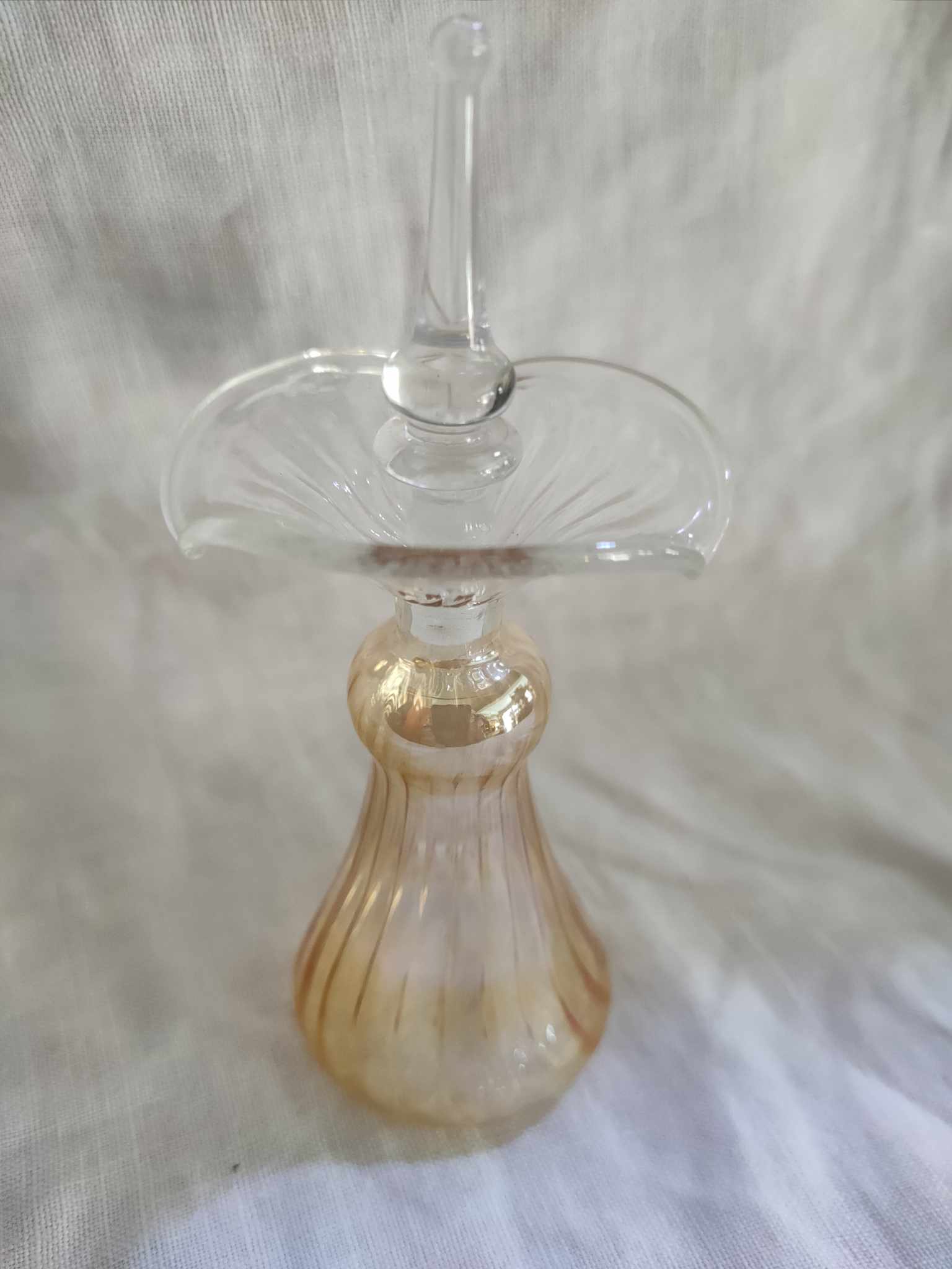 Blown glass perfume bottle