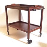 Rolling trolley with removable tray Mahogany 1930s