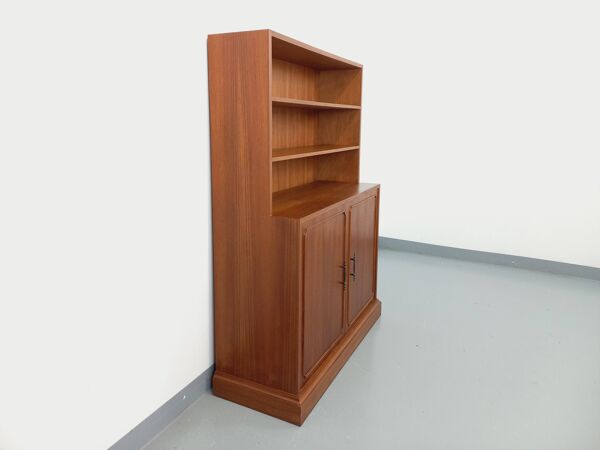 Meuble bibliothèque de rangement vintage en teck des années 60