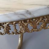 1960s marble coffee table. Marble top / fire-gilded base with many details